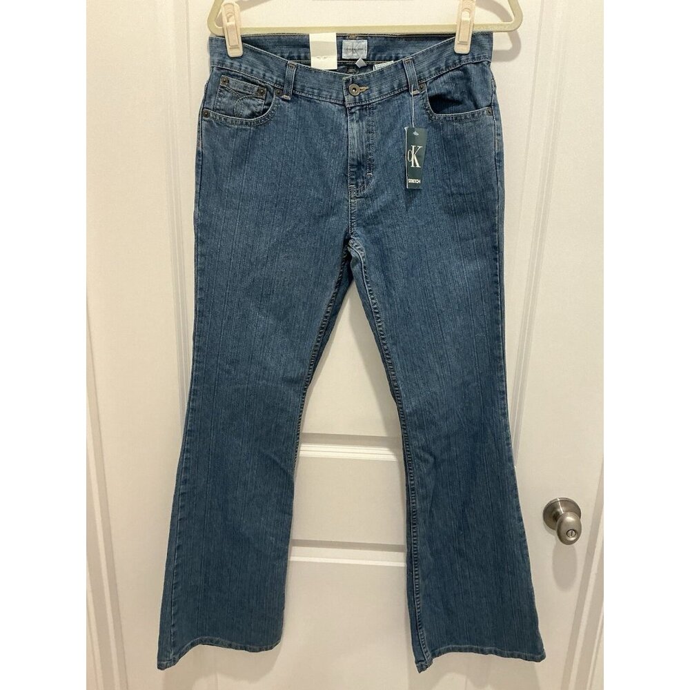 Calvin Klein Flare Jeans Juniors 11 Stretch Light Wash NWT